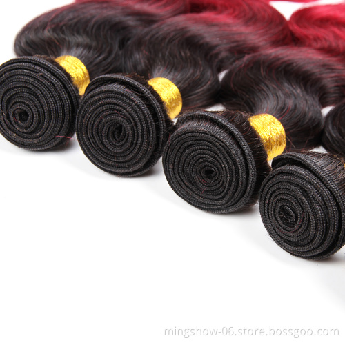 Remy Peruvian hair 1b 99j bundles with closure